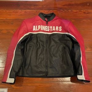 Alpinestars retro Barcelona motorcycle jacket with armor, size US44